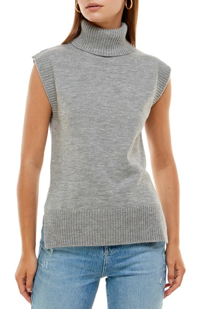 Wayf Ariana Turtleneck Vest In Heather Grey