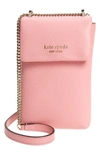 Kate Spade Bradley Pebbled Leather Crossbody In Rococo Pink
