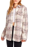Bb Dakota By Steve Madden Bb Dakota Brixton Plaid Shirt Jacket In Red Plaid