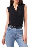 1.state Surplice Sleeveless Top In Rich Black