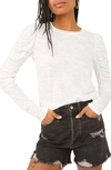 Free People Natasha Ruffle Sleeve Top In White