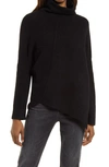 Allsaints Lock Roll Neck Wool Blend Sweater In Black