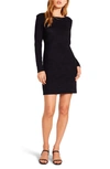Bb Dakota By Steve Madden Bb Dakota X Steve Madden Alexandria Faux Suede Long Sleeve Minidress In Black