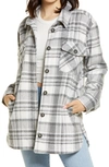 Thread & Supply Shirt Jacket In Grey Plaid