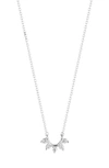 Dana Rebecca Designs Mini Diamond Curve Pendant Necklace In White Gold