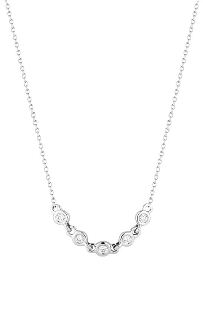 Dana Rebecca Designs Lulu Jack Curved Diamond Bezel Station Pendant Necklace In White Gold