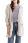 Madewell Kent Cardigan Sweater In Heather Smoke