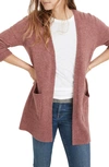 Madewell Bradley Cardigan Sweater In Faded Mauve