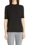 Lafayette 148 Knit Crepe Top In Black