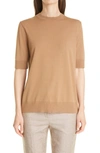 Lafayette 148 New York Knit Crepe Top In Teak