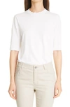 Lafayette 148 Knit Crepe Top In Cloud