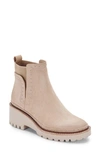 Dolce Vita Waterproof Huey Bootie In Dune Suede In Beige