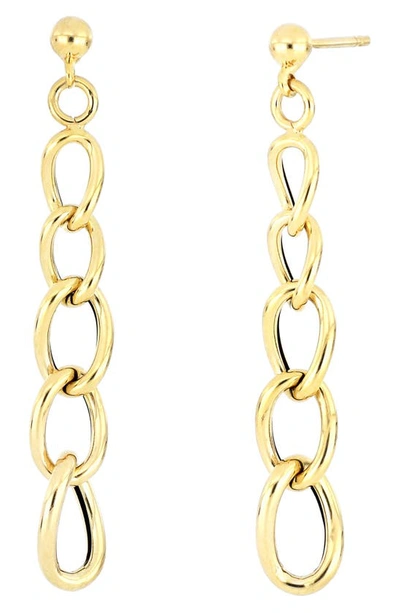 Bony Levy 14k Gold Graduating Round Link Drop Earrings In 14k Yellow Gold