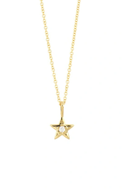 Bony Levy Kids' 18k Gold Single Diamond Star Pendant Necklace In 18k Yellow Gold