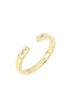Bony Levy Baguette Diamond Open Ring In Gold