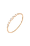 Bony Levy Audrey Diamond Stacking Ring In 18k Rose Gold