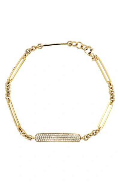 Bony Levy Varda Pavé Diamond Bar Bracelet In 18k Yellow Gold