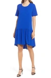 Charles Henry High/low Knit Dress In Royal