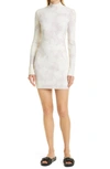 Cotton Citizen The Ibiza Tie Dye Long Sleeve Dress In Silver Splatter