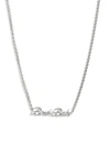 Ajoa Slaybelles Boss Babe Necklace In Silver