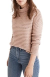 Madewell Belmont Donegal Mock Neck Sweater In Donegal Blush
