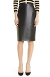 THEORY FAUX LEATHER SKINNY PENCIL SKIRT,K0500305