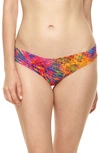 Commando Print Thong In Tropical Abstract