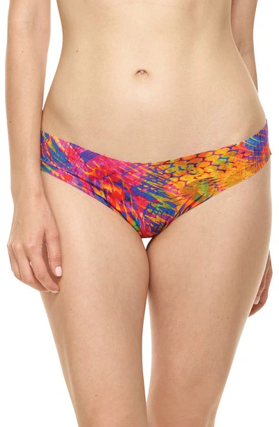 Commando Print Thong In Tropical Abstract