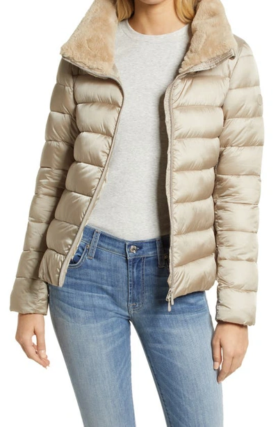 Save The Duck Mei Puffer Jacket In Shell Beige