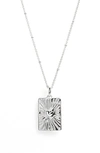 Monica Vinader Talisman Heart Pendant Necklace In Sterling Silver