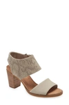 Toms Majorca Block Heel Sandal In Natural Snake