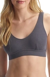 Commando Luxury Rib Bralette In Charcoal