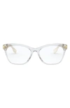 Burberry 54mm Square Optical Glasses In Transparent