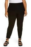 Eileen Fisher Petite Washable Stretch Crepe Slim Ankle Pants In Black