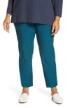 Eileen Fisher Stretch Crepe Ankle Pants In Blspr