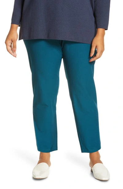 Eileen Fisher Stretch Crepe Ankle Pants In Blspr