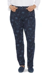 Nydj Marilyn Straight Leg Jeans In Bishop Floral Multi