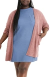 Madewell Coziest Yarn Kent Cardigan In Heather Eggplant