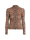 VALENTINO CHEETAH PRINT MOCKNECK TOP,400013947718