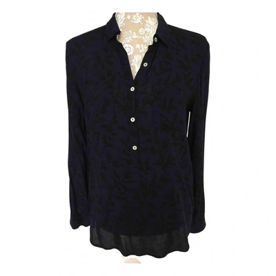 Pre-owned Custommade Navy Viscose Top