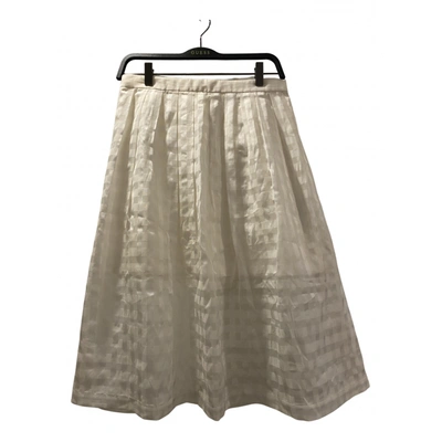 Pre-owned Forever New Mid-length Skirt In White