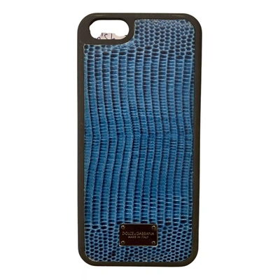 Pre-owned Dolce & Gabbana Iphone Case In Blue
