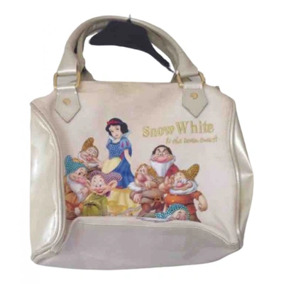 Pre-owned Disney Patent Leather Handbag In White