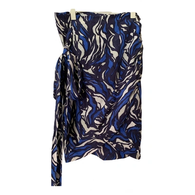 Pre-owned Isabel Marant Silk Mini Skirt In Blue