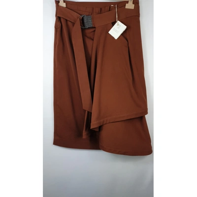 Pre-owned Brunello Cucinelli Mid-length Skirt In Brown