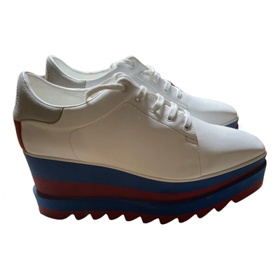 Pre-owned Stella Mccartney Vegan Leather Trainers In White