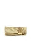 JIMMY CHOO Chandra Metallic Leather Clutch