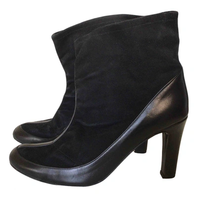 Pre-owned Vanessa Bruno Leather Ankle Boots In Black