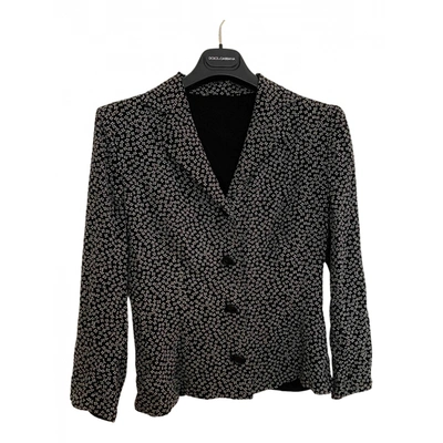 Pre-owned Dolce & Gabbana Silk Short Vest In Black