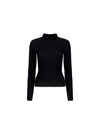 Saint Laurent Ribbed Wool And Cashmere-blend Turtleneck Sweater In Noir